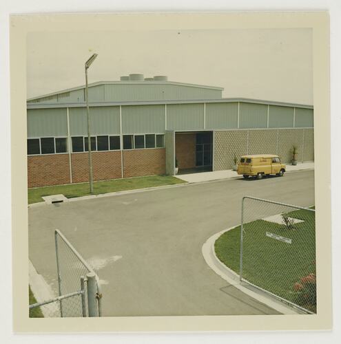 Slide 261, 'Extra Prints of Coburg Lecture', Building 20 Entrance, Kodak Factory, Coburg, circa 1960s