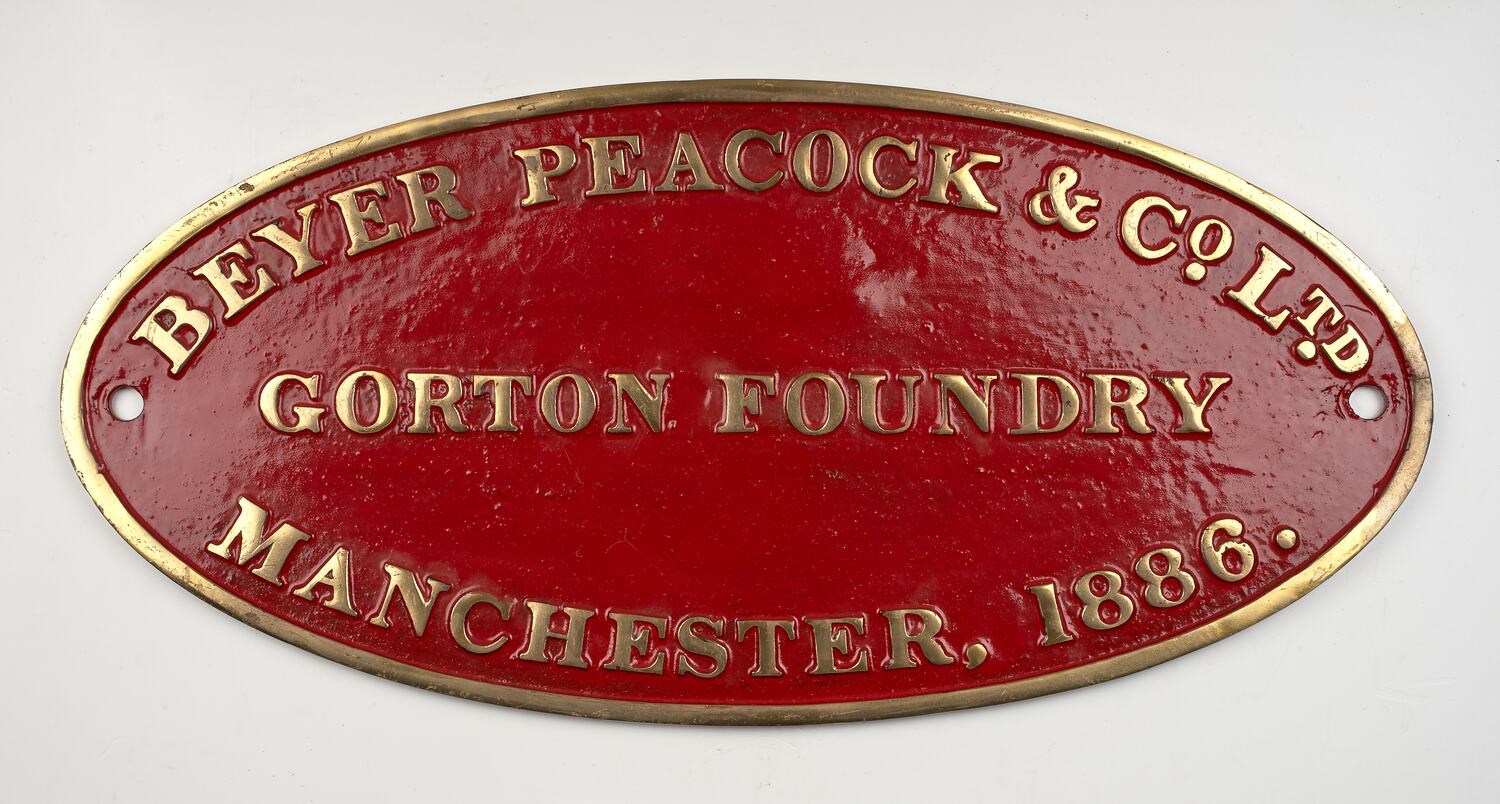 Builders Plate Beyer Peacock & Co. Ltd., Manchester