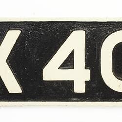 Locomotive Number Plate - Victorian Railways, X Class, 1938