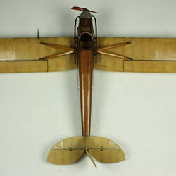 Model aeroplane viewed from above.