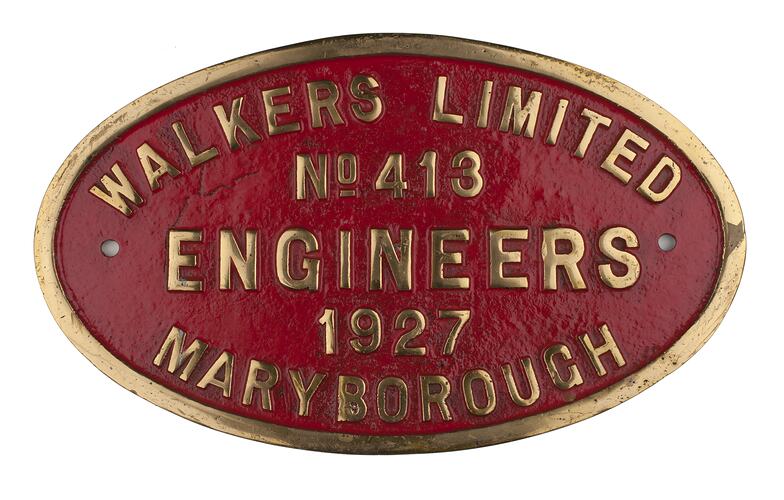 Locomotive Builders Plate - Walkers Ltd, 1927