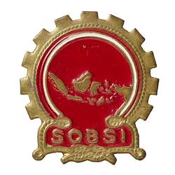 Badge - SOBSI, Indonesia, pre 1965