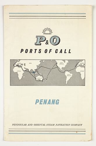 Map - 'P&O Ports of Call, Penang', England, November 1959, Page 1
