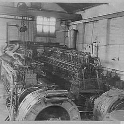 Copy Negative - H.V. McKay Pty Ltd, Diesel Engine in Power House, Sunshine, Victoria, Nov 1926