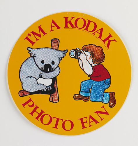 Sticker - Kodak Australasia Pty Ltd, 'I'm a Kodak Photo Fan', Koala