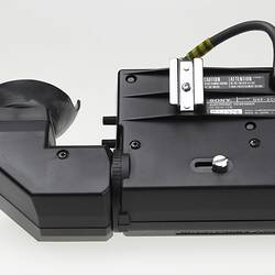 Black plastic electronic viewfinder.