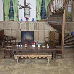 Dolls' House - F.A. Clemons, 'Pendle Hall', 1940s, Room 5, Servant's Hall, Furnished