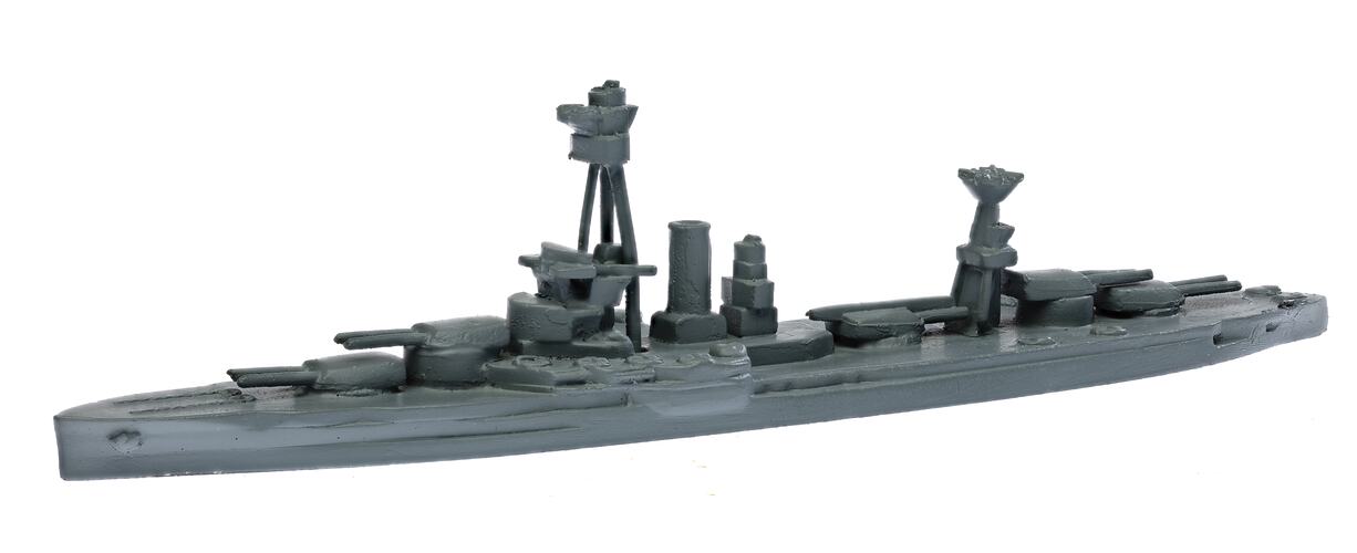 Grey ship model.
