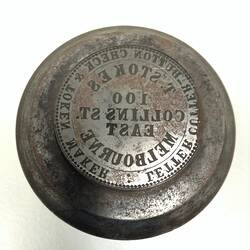 Token Die - 1 Penny, Thomas Stokes, Diesinker, Token Maker & Medallist, Melbourne, Victoria, Australia, 1862