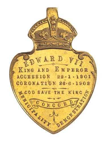 Medal - Edward VII Coronation, Concord, 1902 AD