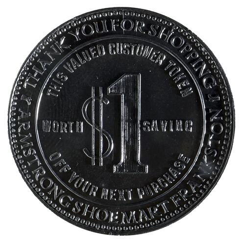 Medal - Armstrong Shoe Mart, Frankston, 1987 AD