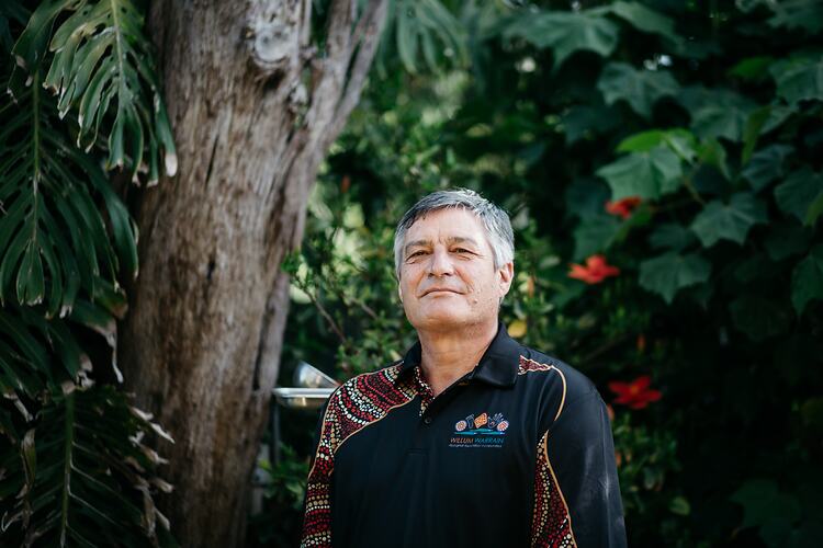 Uncle Peter Aldenhoven Stands Outdoors