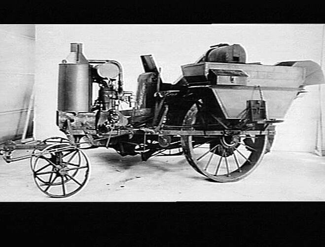 Rice Header Photograph - H.V. McKay Pty Ltd, Rice Header Fitted with 2 Cylinder A.C ...