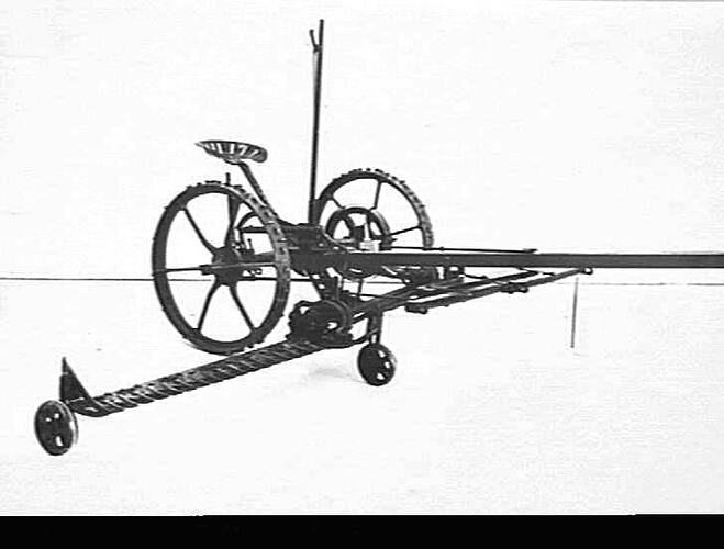 THISTLE CUTTER ATTACHMENT ON MOWER: 1934