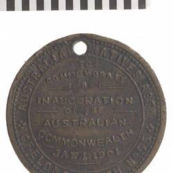 Medal - Inauguration of Commonwealth, Australian Natives Association,1901 AD