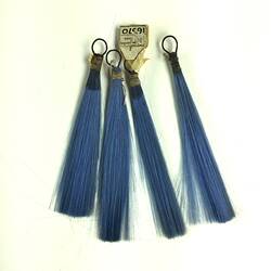 Tassels - Spun Glass, Blue, pre 1890
