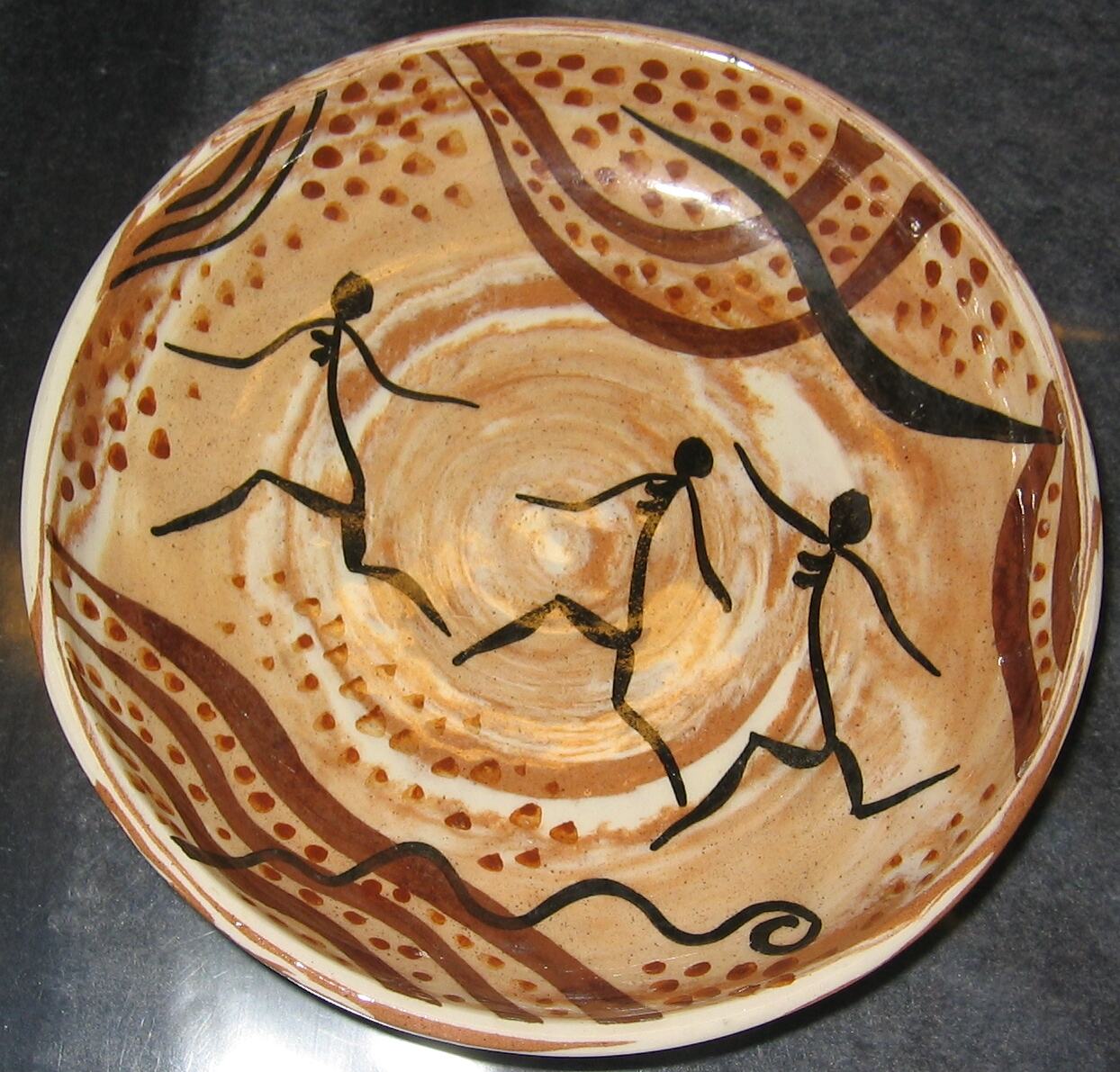 Dish - Isobel Ceramic Studio, Aboriginal Artwork, Circa 1960s