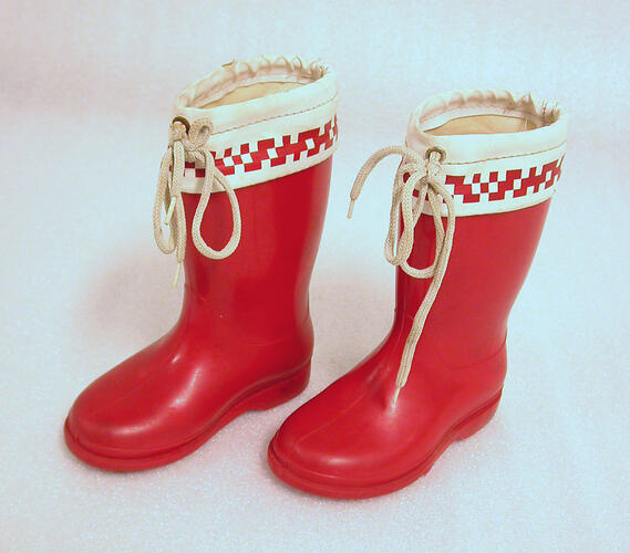 Pair of Gum Boots - Red Plastic