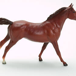 Brown model horse.
