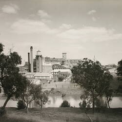 Photograph - Exterior View of Factory across Yarra River, Kodak, Abbotsford, about 1930s