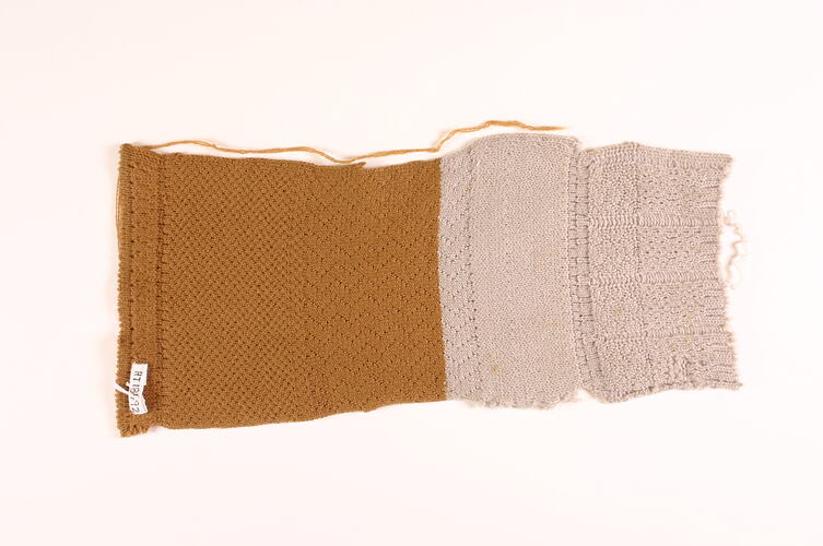 tan and light brown crochet swatch