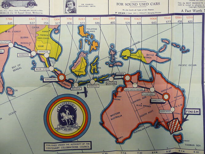 1934 Centenary Air Race Map