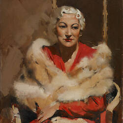 Painting - Lili Sigalas, by Rollo Thomson, Oil,  Melbourne, 1955-56