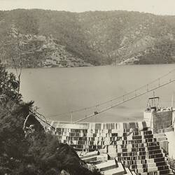 Photograph - State Rivers & Water Supply Commission, Sugarloaf Reservoir, Eildon, Victoria, 1915-1920