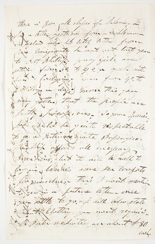 Letter - Caroline Chisholm, 20 October 1848