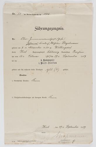 Certificate - J. Stegelman