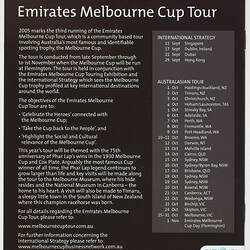 Booklet - Racing Victoria, Phar Lap 75th Anniversary, 2005