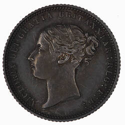 Coin - Sixpence, Queen Victoria, Great Britain, 1869 (Obverse)