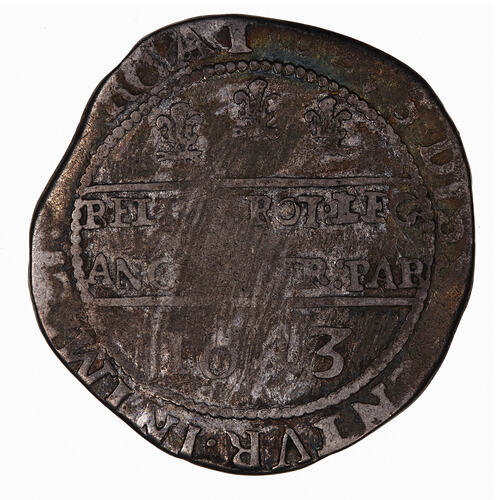 Coin - Halfcrown, Charles I, Great Britain, 1643 (Reverse)
