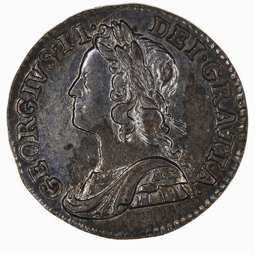 Coin - Twopence, George II, England, Great Britain, 1746 (Obverse)