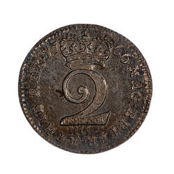 Coin - Twopence, George III, Great Britain, 1766 (Reverse)