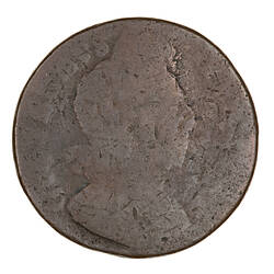 Coin - Halfpenny, William III, England, Great Britain, 1700 (Obverse)