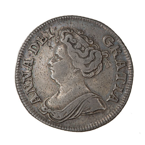 Coin - 1 Shilling, Queen Anne, England, Great Britain, 1711 (Obverse)
