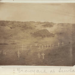 Postcard - 'Graveyard at Suvla', Gallipoli, Private John Lord, World War I, 1915