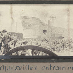 Photograph - 'Marseilles Entraining', France, Sergeant John Lord, World War I, 1916-1917