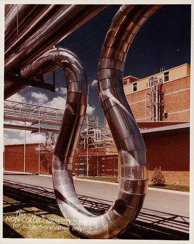 Photograph - Kodak Australasia Pty Ltd, Expansion Loop in the Low Pressure Steam Pipe, Kodak Factory, Coburg, 1964