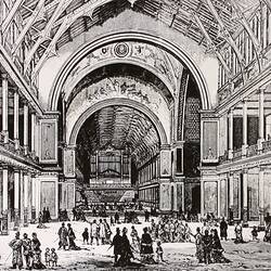 Print - Sketch of the Grand Organ, Exhibition Building, Melbourne, 1880