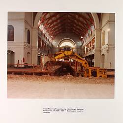 Photograph - Programme '84, Timber Floor Replacement in the Great Hall, Royal Exhibition Building, Jul 1984