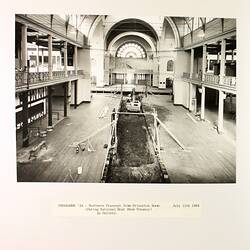 Photograph - Programme '84, Timber Floor Replacement in the Great Hall, Royal Exhibition Buildings, 11 Jul 1984