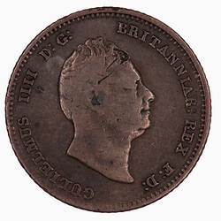 Coin - Groat, William IV, Great Britain, 1837 (Obverse)