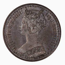 Coin - Florin, Queen Victoria, Great Britain, 1880 (Obverse)