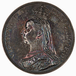 Coin - Crown, Queen Victoria, Great Britain, 1887 (Obverse)