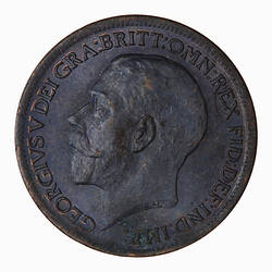 Coin - Farthing, George V, Great Britain, 1916 (Obverse)