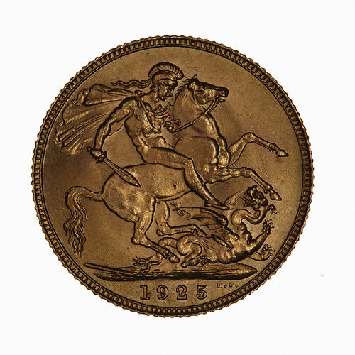 Coin - Sovereign, George V, Great Britain, 1925 (Reverse)