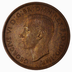 Proof Coin - Penny, George VI, Great Britain, 1944 (Obverse)