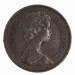 Coin - 5 New Pence, Elizabeth II, Great Britain, 1979 (Obverse)